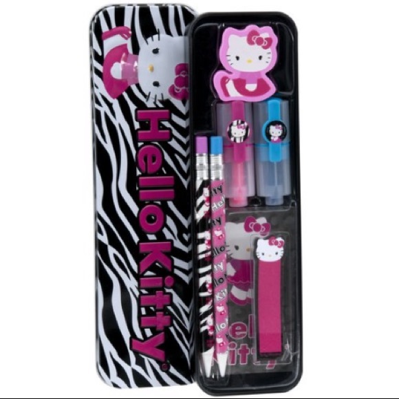 Sanrio Other Hello Kitty Tin Case Desk Set With Pencils More